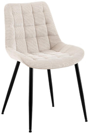 Eetkamerstoel Sardna ribstof creme creme