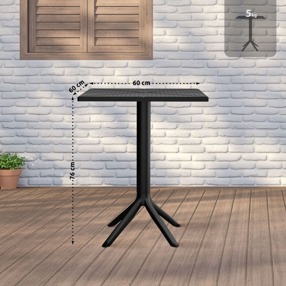 Tuintafel Nuvela zwart schwarz