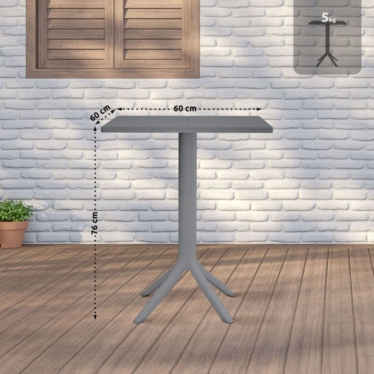 Tuintafel Nuvela donkergrijs dunkelgrau