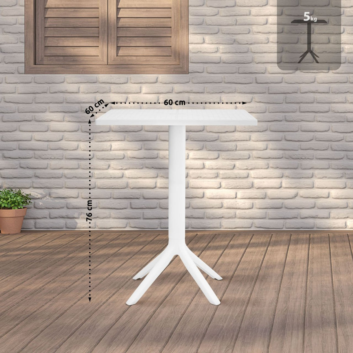 Tuintafel Nuvela wit weiß