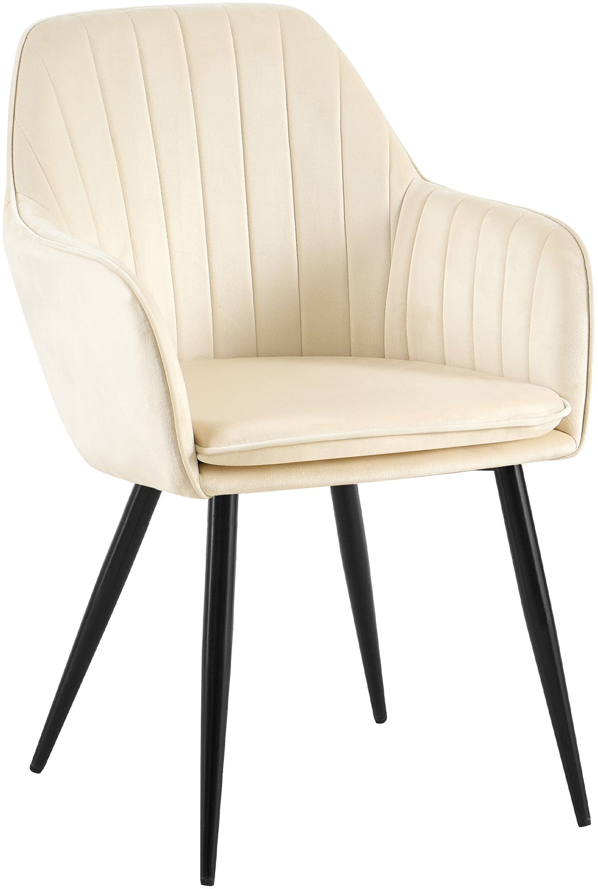 Eetkamerstoel Cheryl creme,zwart creme