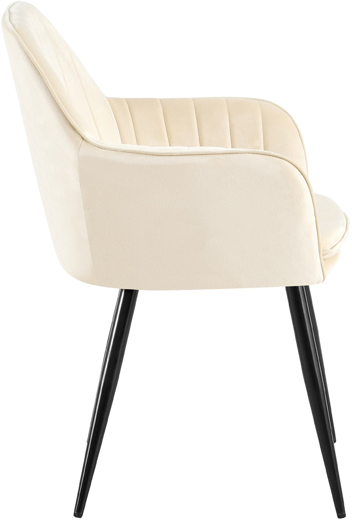 Eetkamerstoel Cheryl creme,zwart creme