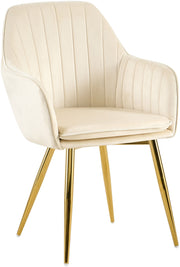 Eetkamerstoel Cheryl creme,goud creme