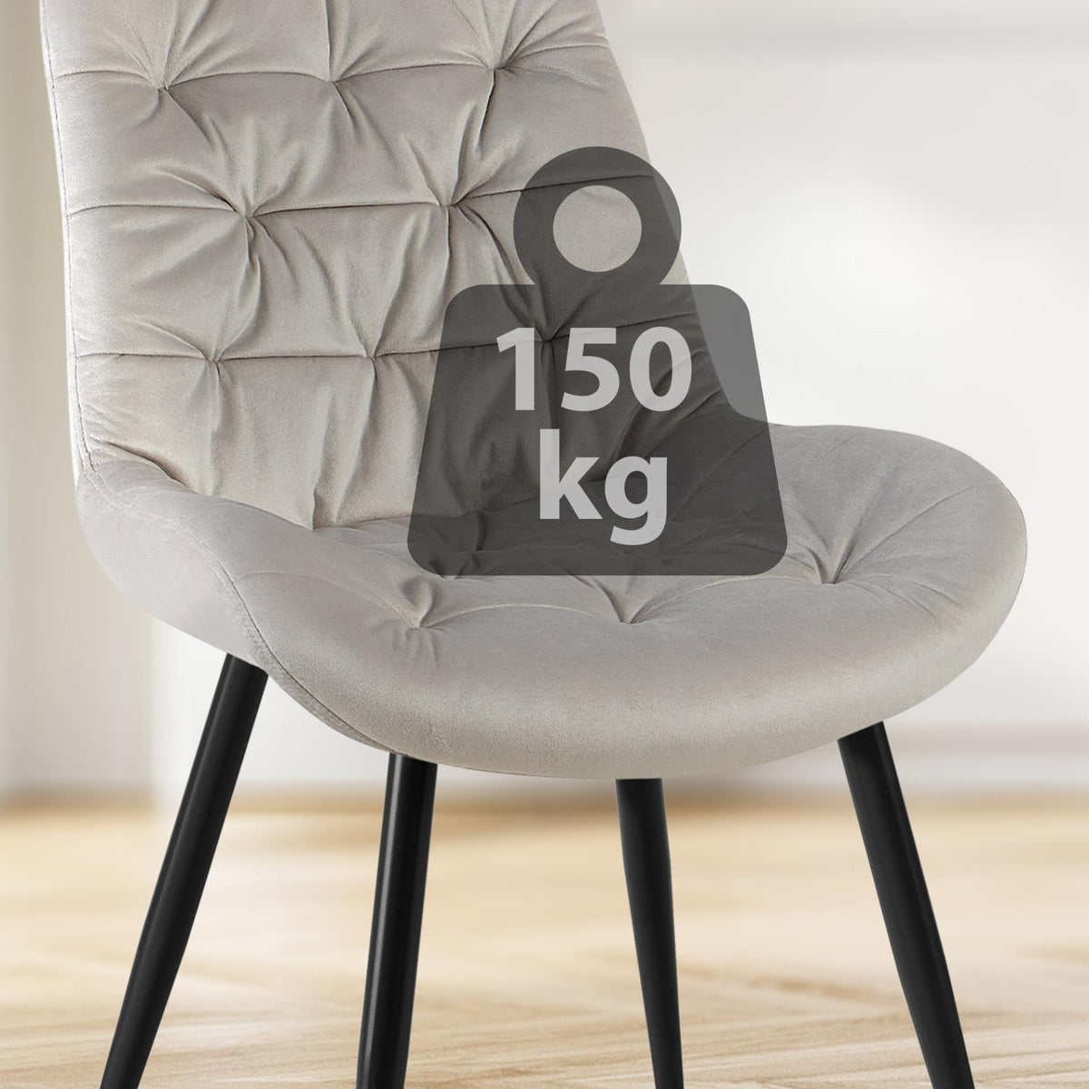 Set van 2 Eetkamerstoelen Rossford grijs grau
