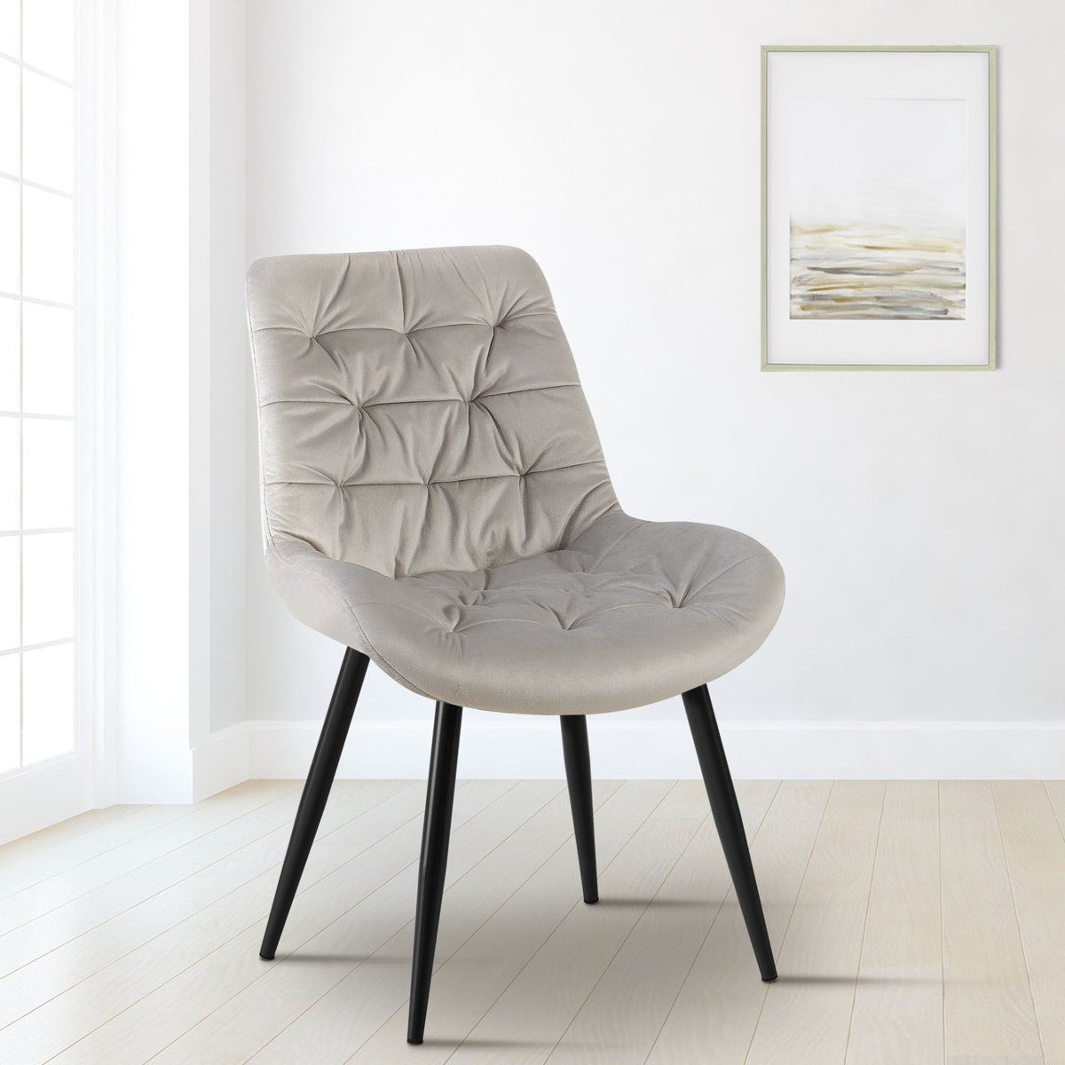 Set van 2 Eetkamerstoelen Rossford grijs grau