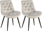 Set van 2 Eetkamerstoelen Rossford grijs grau