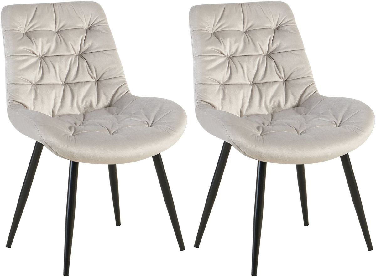 Set van 2 Eetkamerstoelen Rossford grijs grau