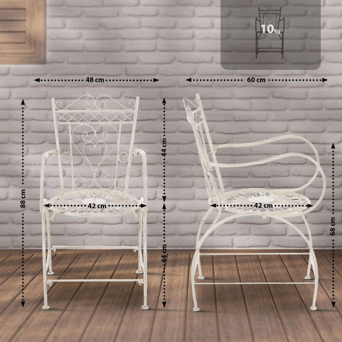 Stoel Sheela antiek/creme antik-creme