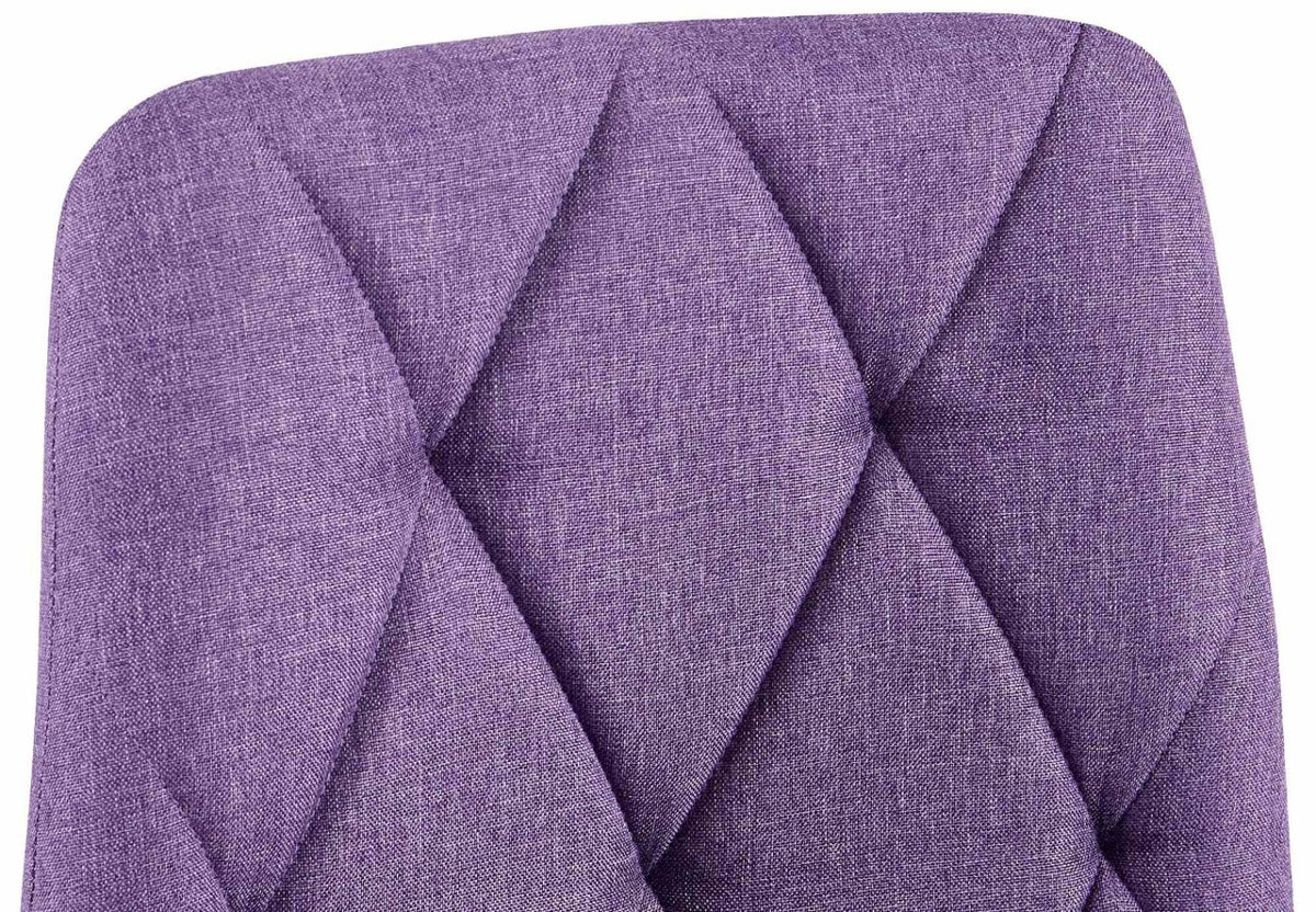 Set van 2 Eetkamerstoelen Clairton purper,Stof lila