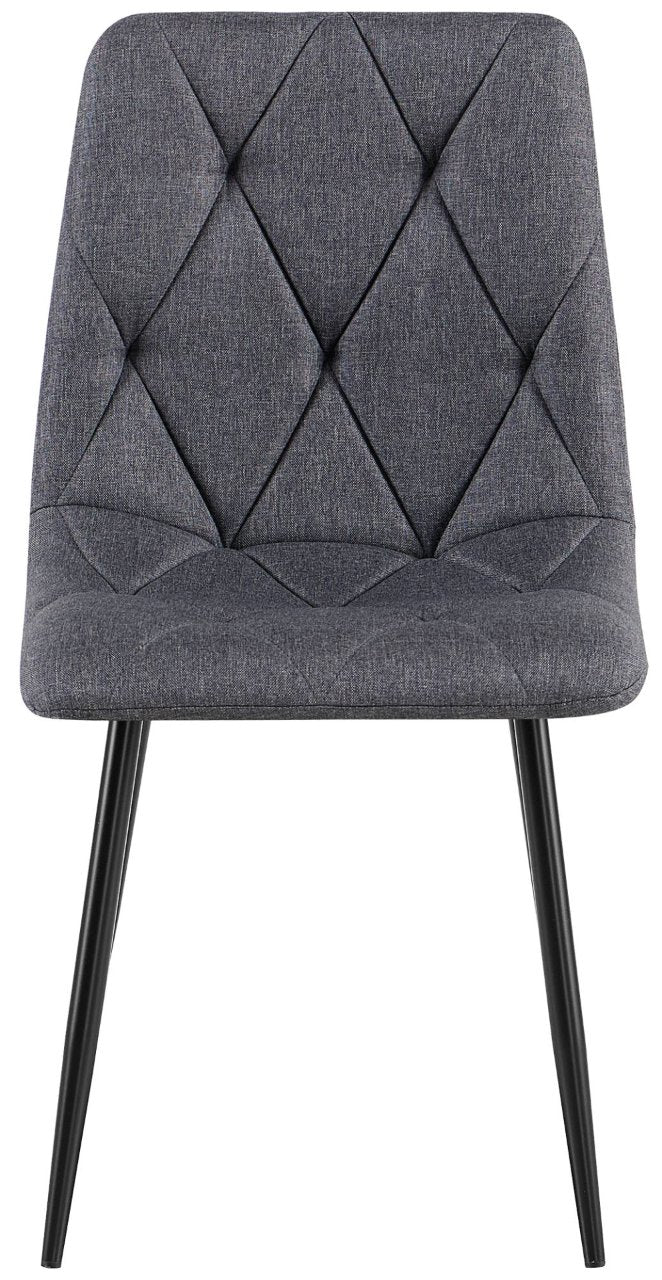 Set van 2 Eetkamerstoelen Clairton donkergrijs,Stof dunkelgrau