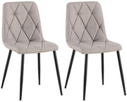 Set van 2 Eetkamerstoelen Clairton licht grijs,Stof hellgrau