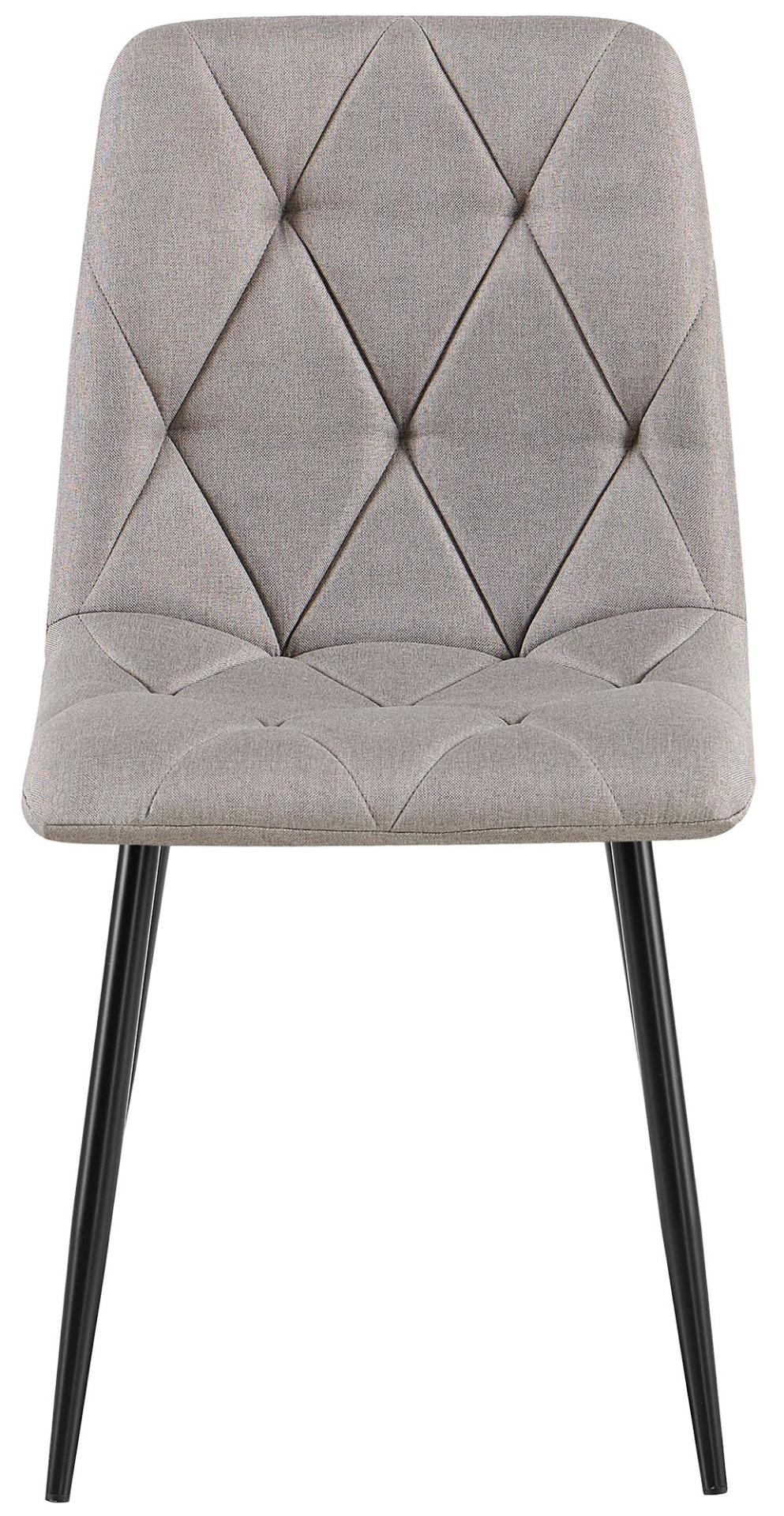 Set van 2 Eetkamerstoelen Clairton licht grijs,Stof hellgrau