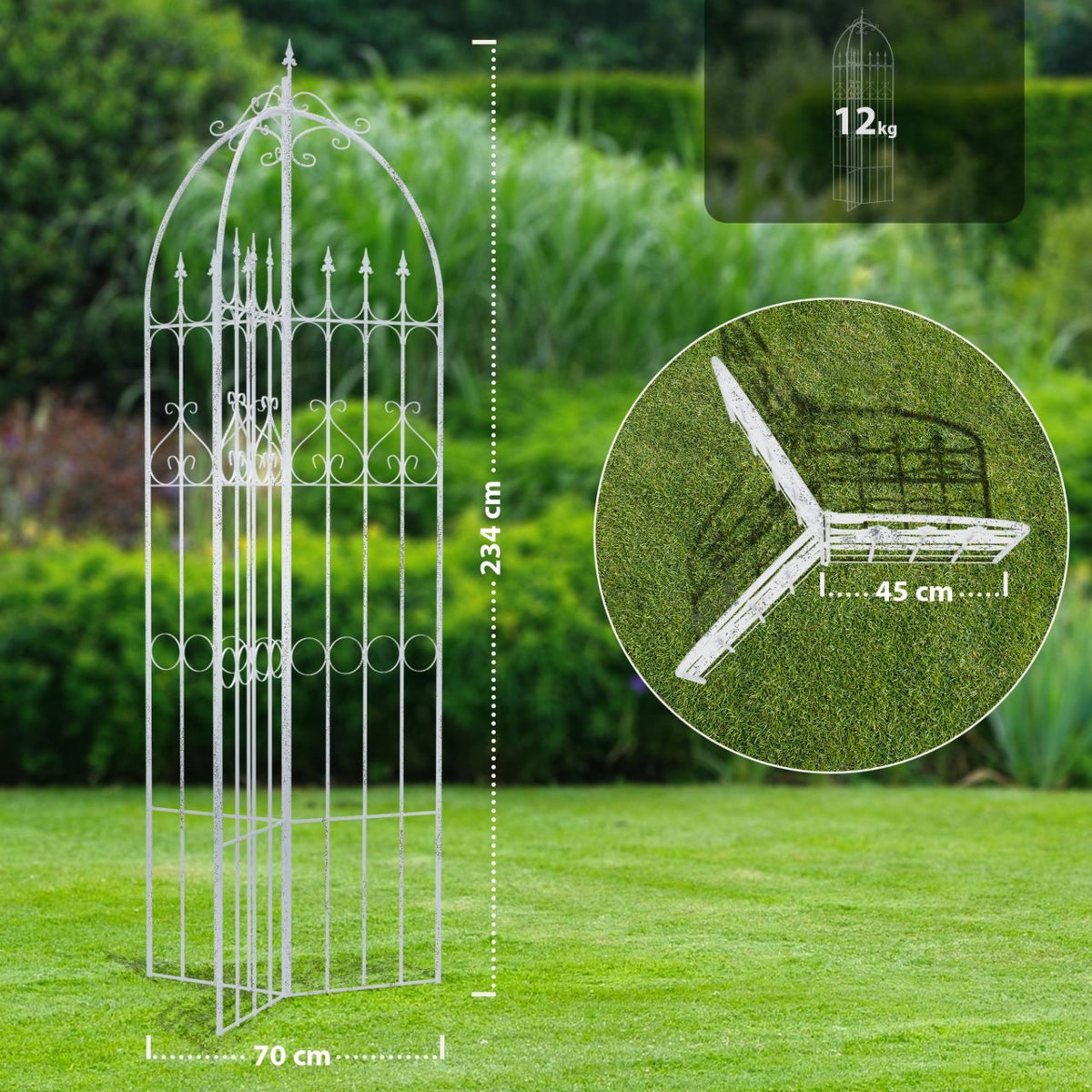 Trellis Flowton antiek/wit antik weiß