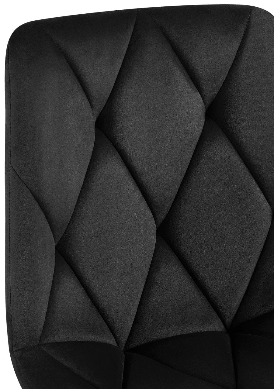 Set van 2 Eetkamerstoelen Clairton zwart,Fluweel schwarz