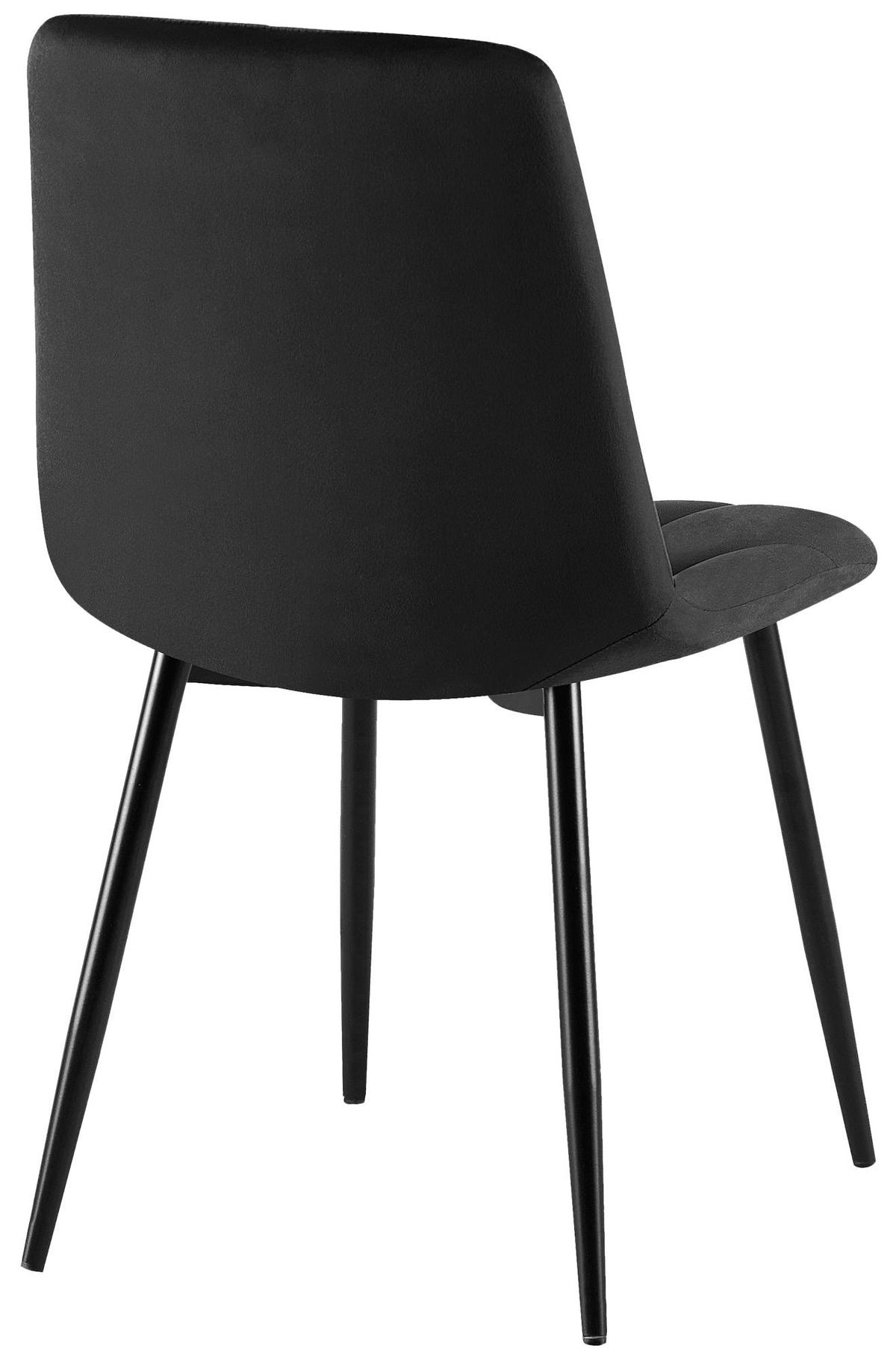 Set van 2 Eetkamerstoelen Clairton zwart,Fluweel schwarz