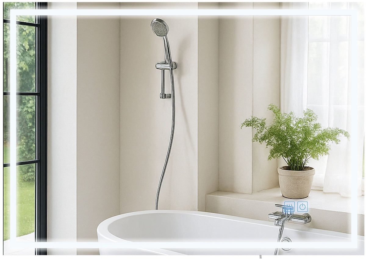 Badkamerspiegel Jaffrey met Bluetooth 70x100 cm klarglas