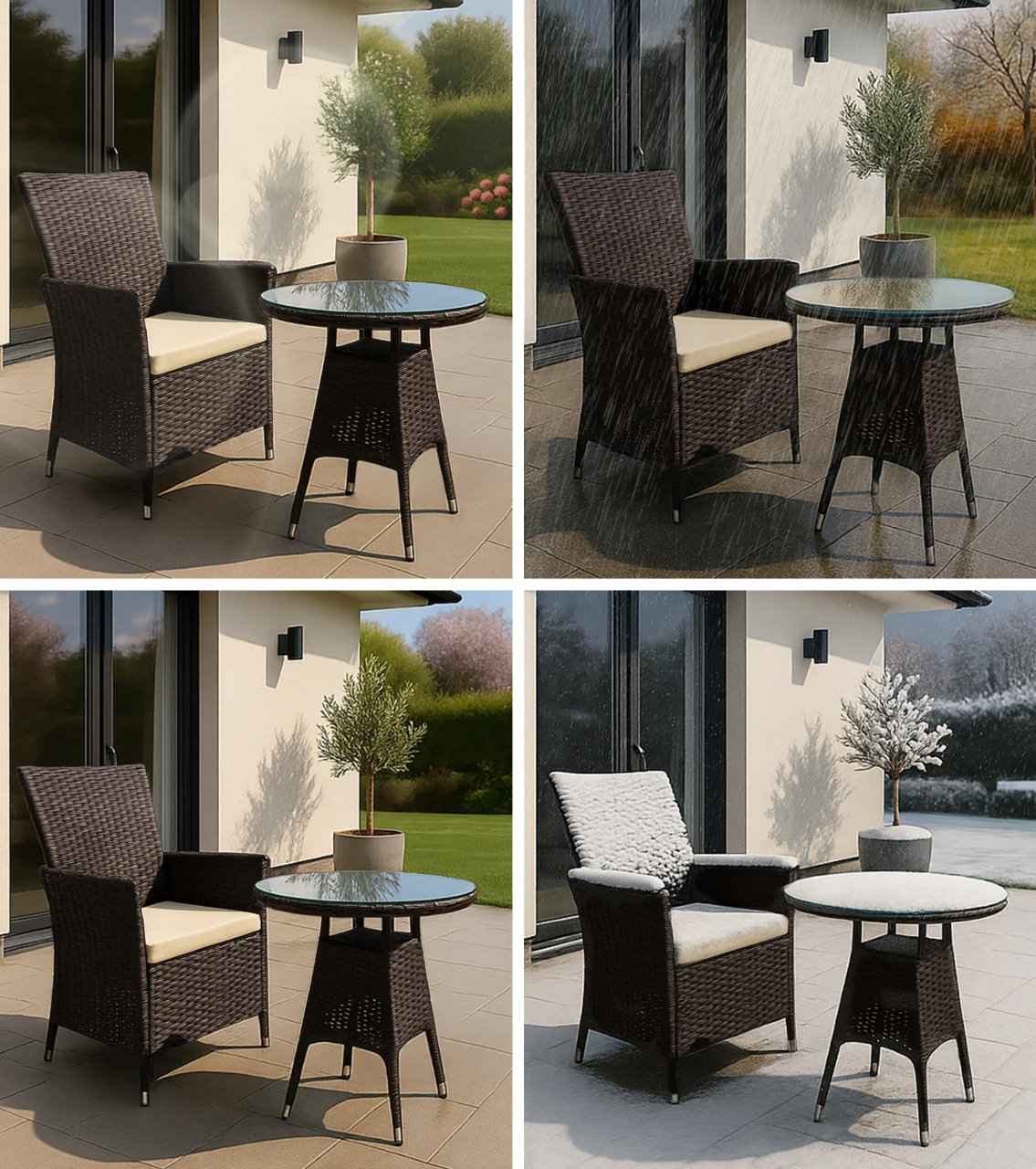Loungeset Fireda donkerbruin dunkelbraun