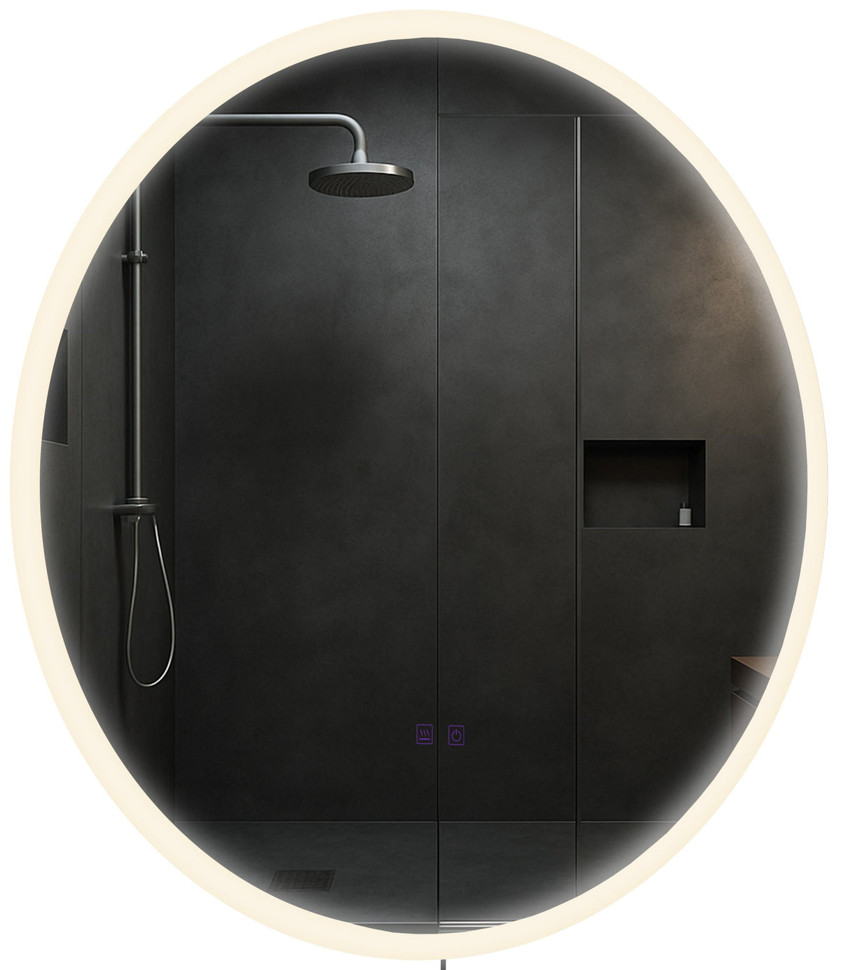 Badkamerspiegel Laconia met Bluetooth Ø 70 klarglas