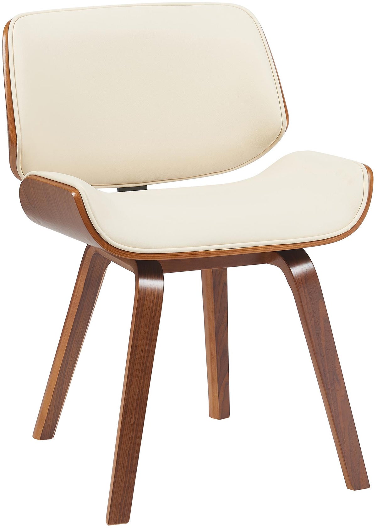 Eetkamerstoel Beverley kunstleer walnoot/creme walnuss/creme