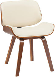 Eetkamerstoel Beverley kunstleer walnoot/creme walnuss/creme