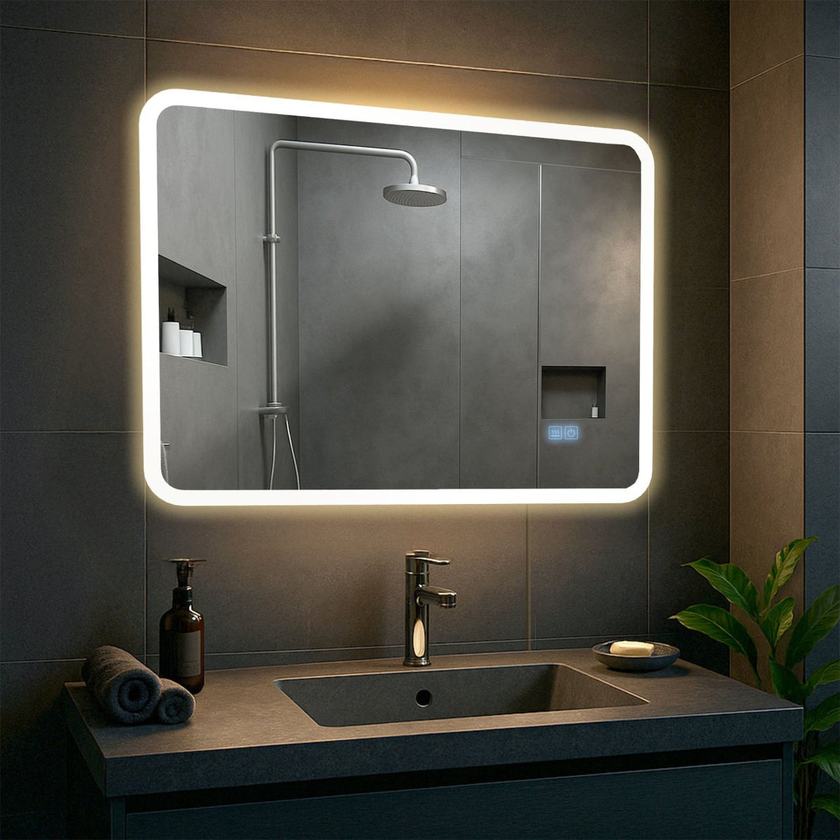 Badkamerspiegel Jericho met Bluetooth 60x80 cm klarglas