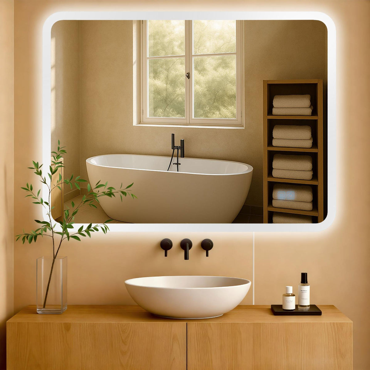 Badkamerspiegel Jericho 70x100 cm klarglas
