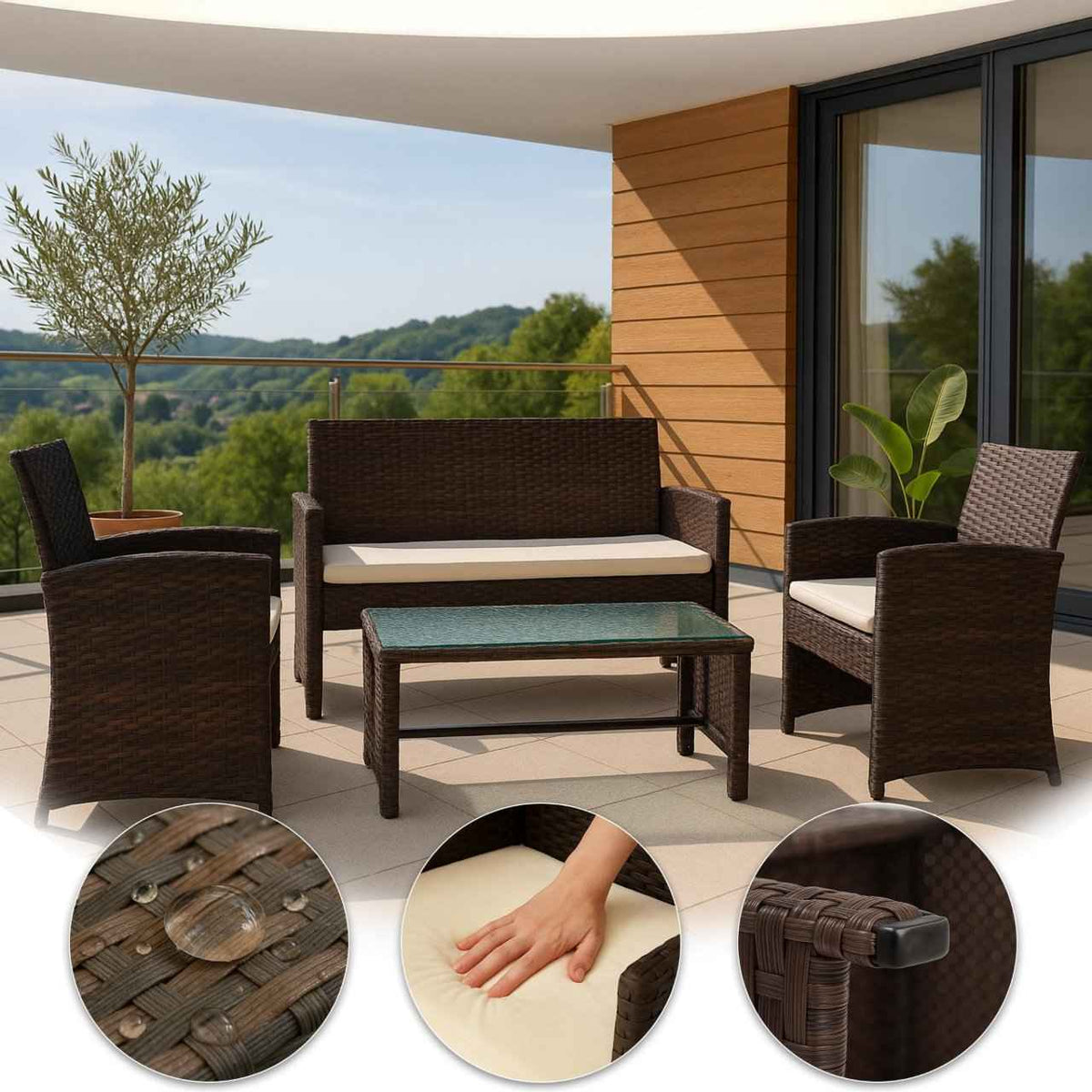 Loungeset Toruba bruin braun