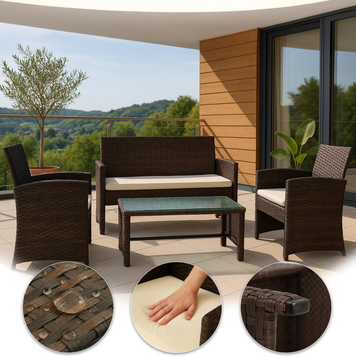 Loungeset Toruba bruin braun