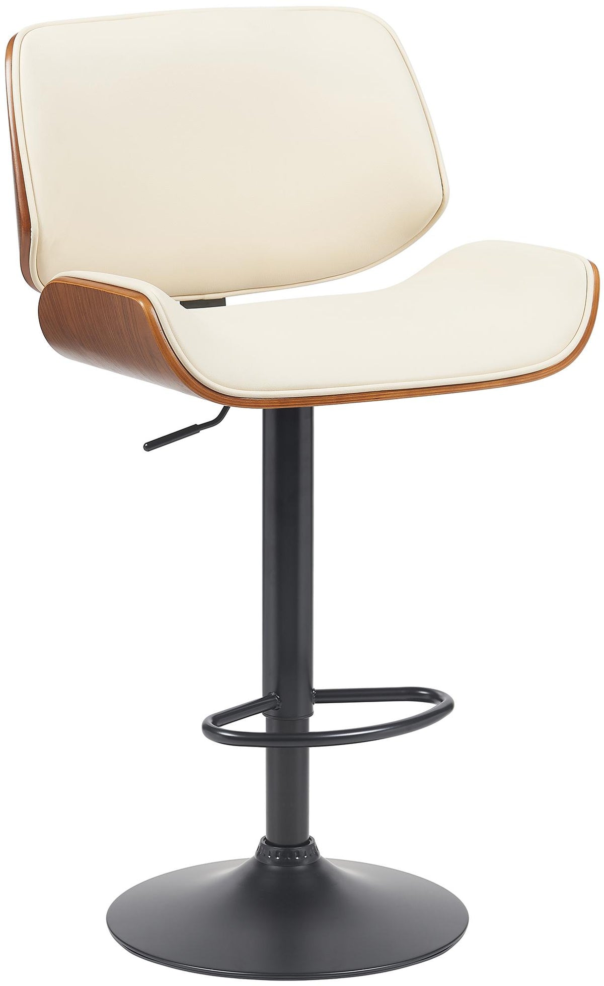 Barkruk Beverley kunstleer walnoot/creme walnuss/creme