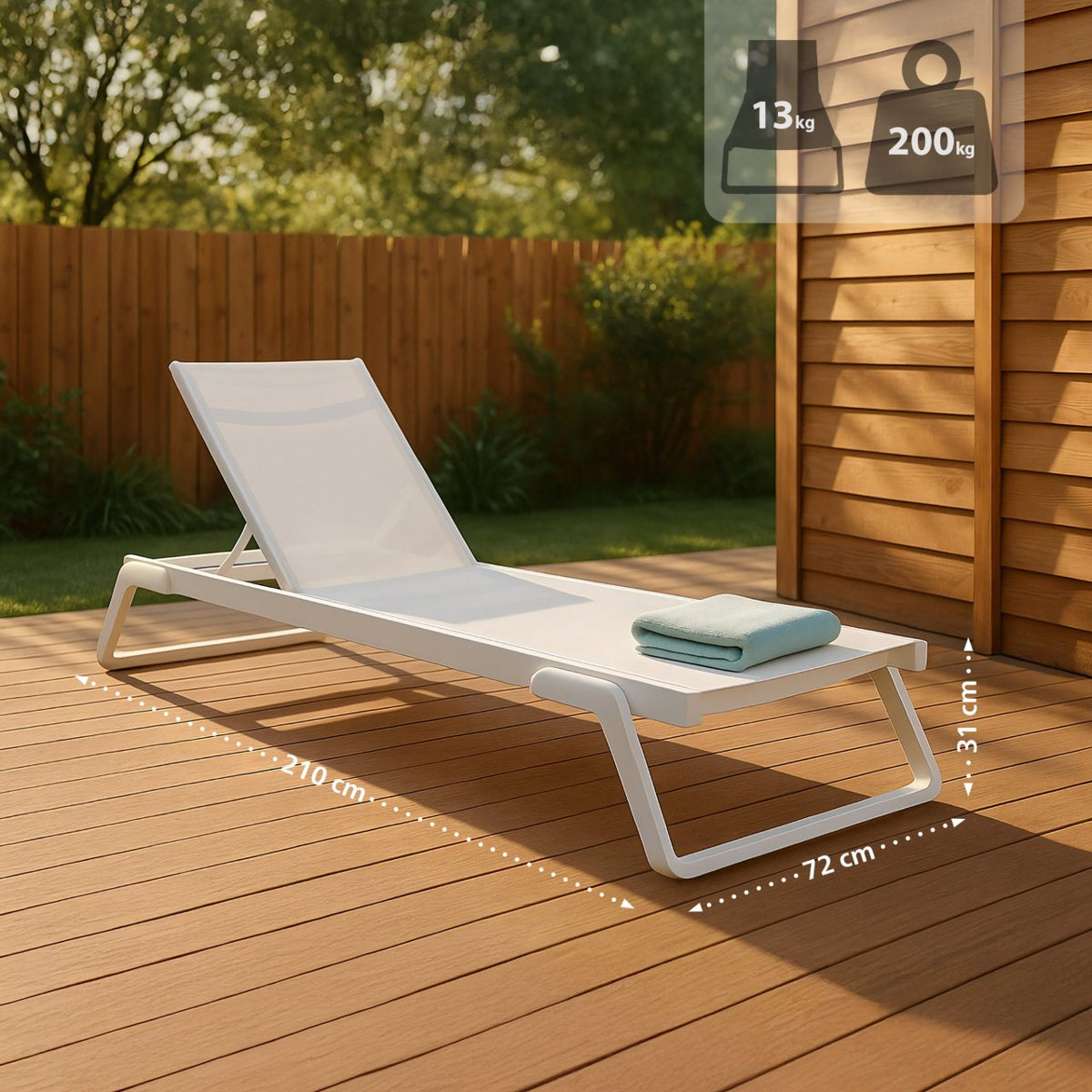 Sonnenliege Tropic weiß