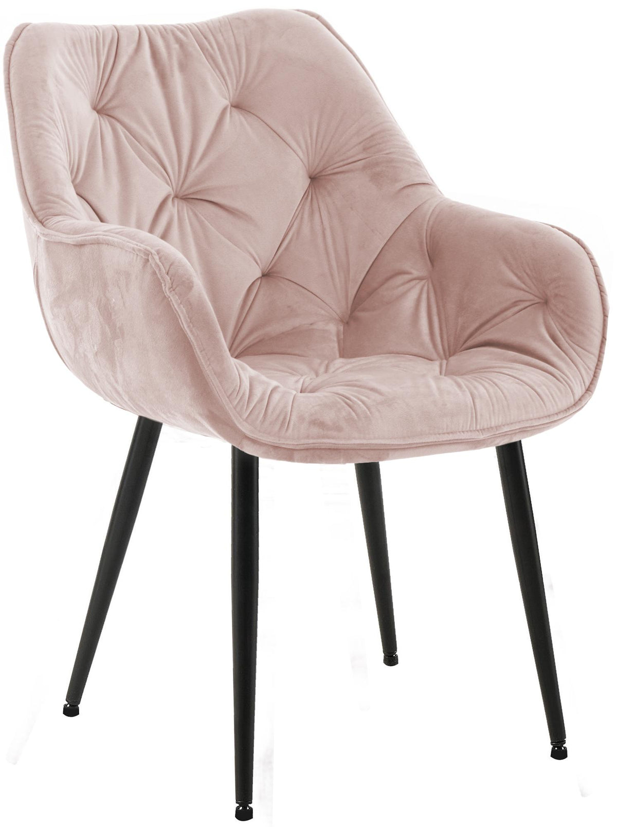 Eetkamerstoel Tanna Fluweel roze pink