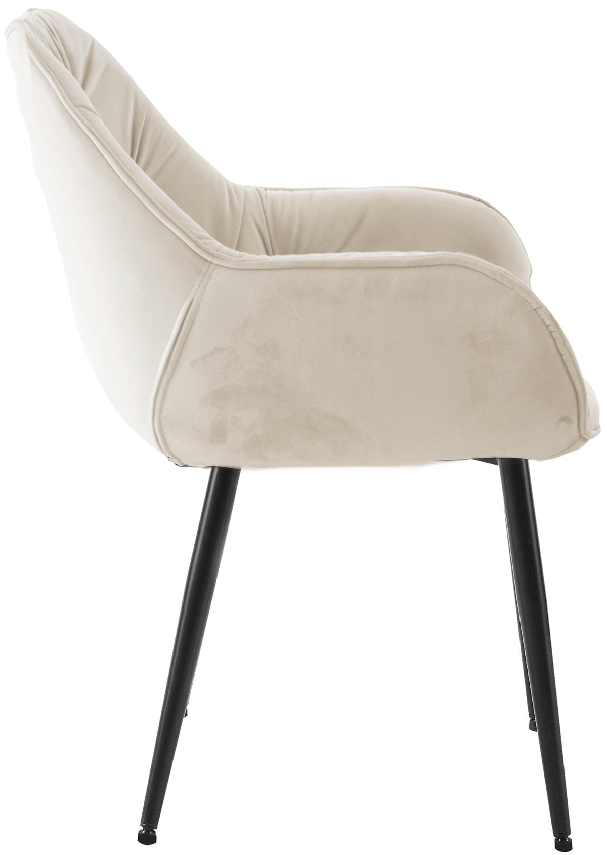 Eetkamerstoel Tanna Fluweel creme creme
