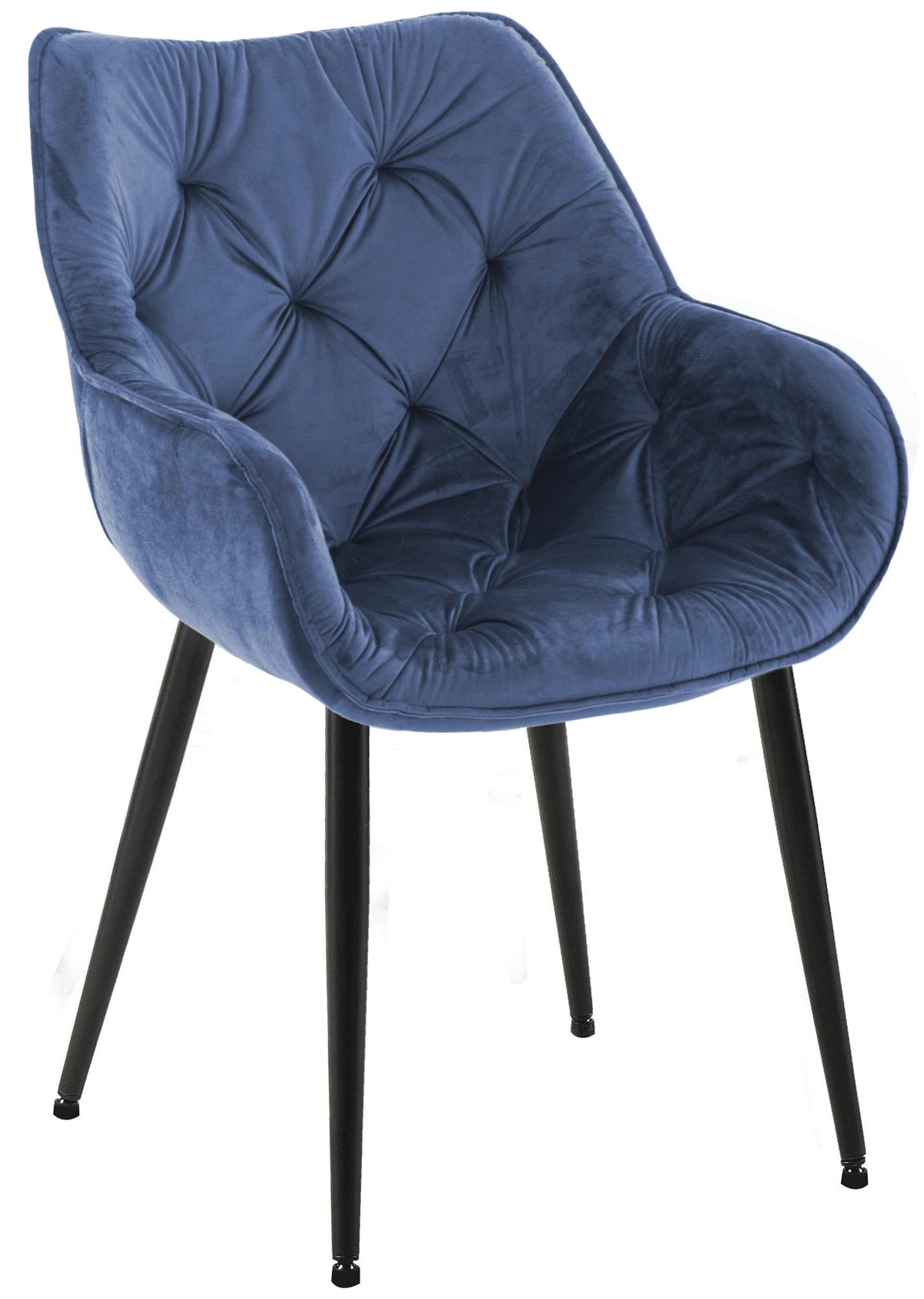 Eetkamerstoel Tanna Fluweel blauw blau