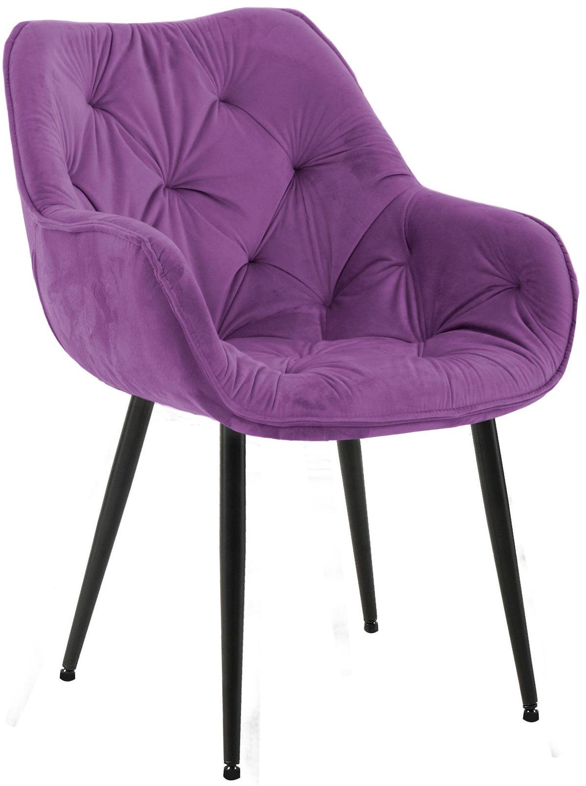 Eetkamerstoel Tanna Fluweel purper lila