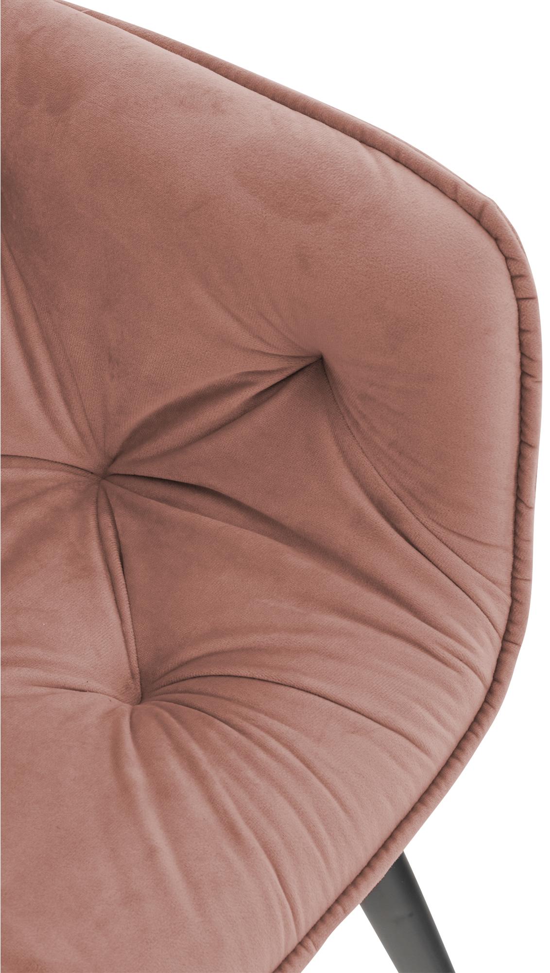 Eetkamerstoel Tanna Fluweel rosa rosa