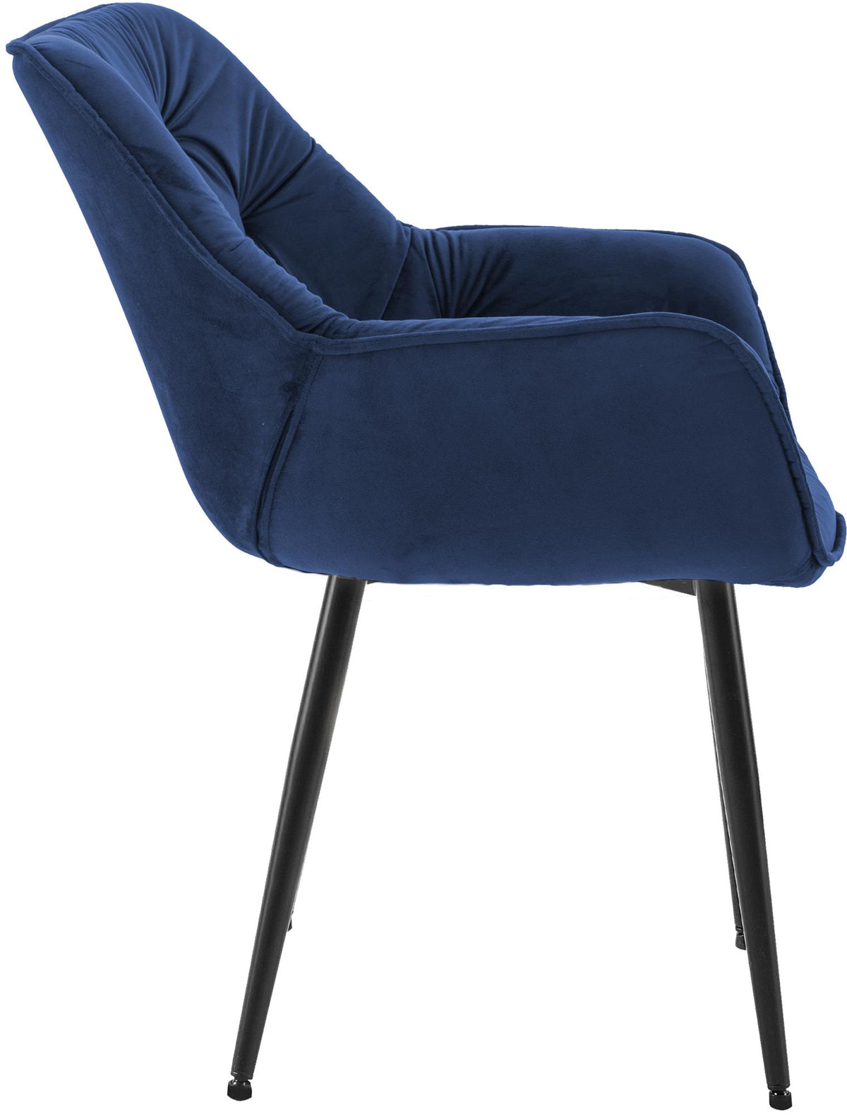 Eetkamerstoel Tanna Fluweel donkerblauw dunkelblau