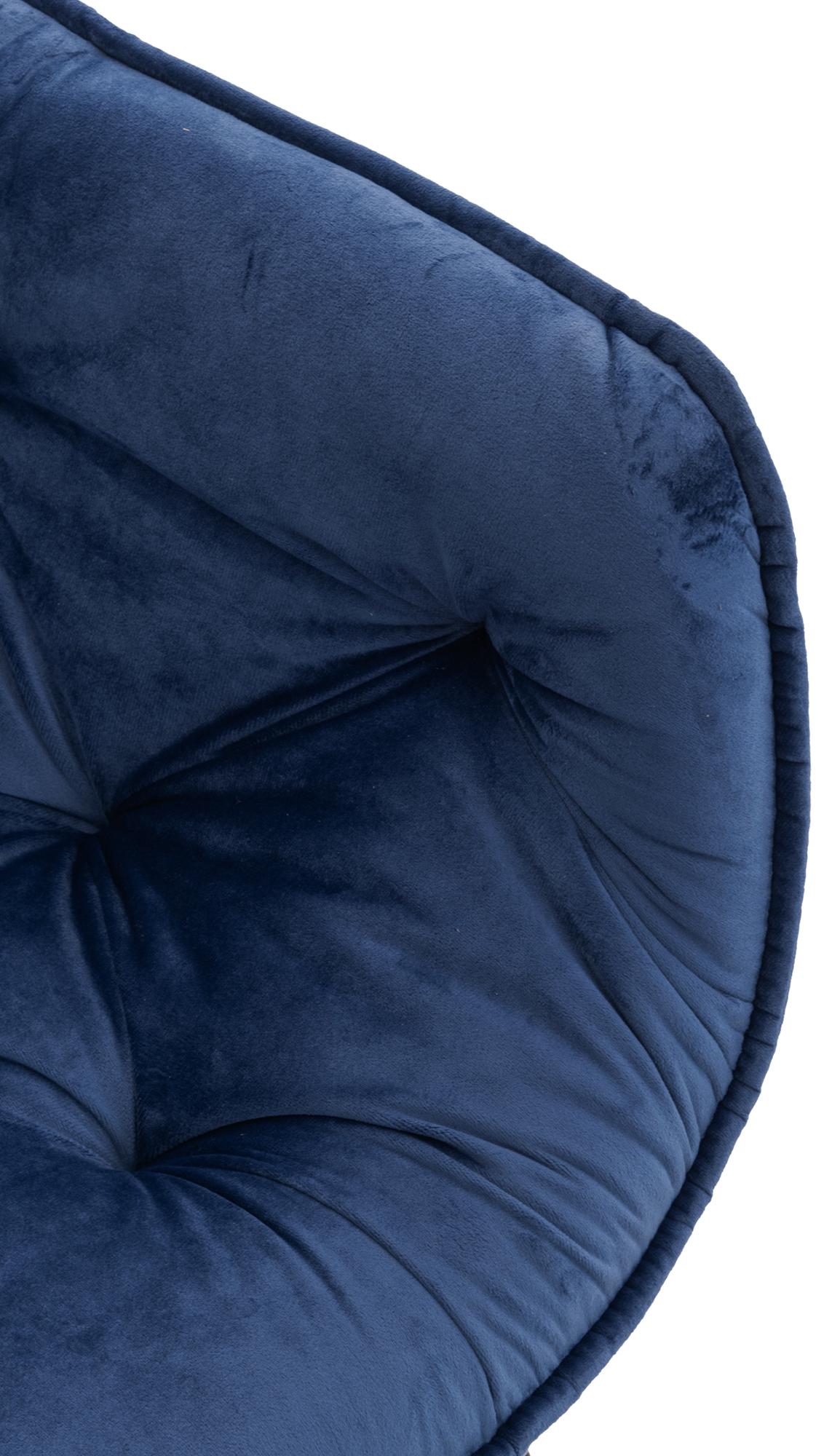 Eetkamerstoel Tanna Fluweel donkerblauw dunkelblau