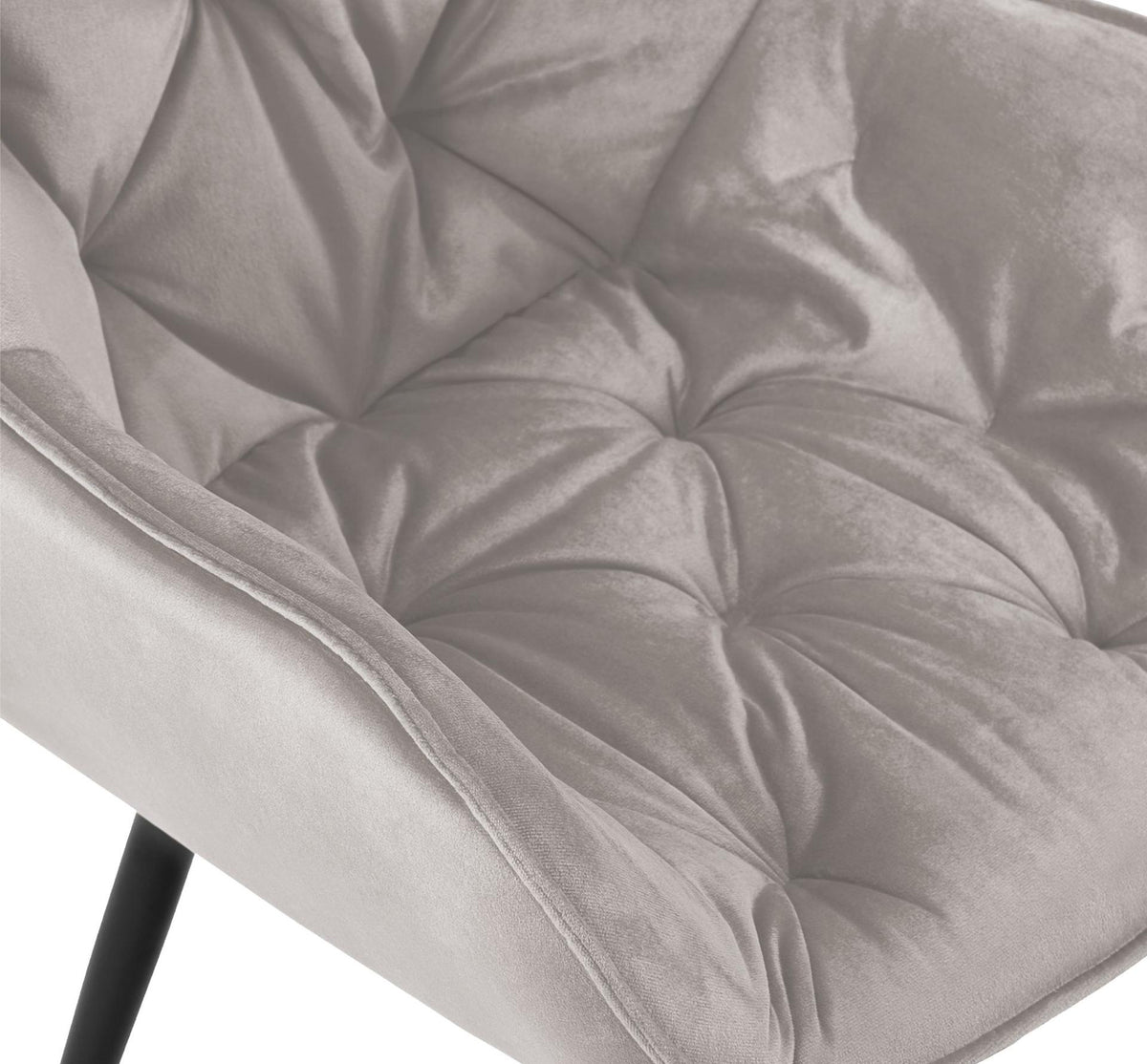 Set van 2 eetkamerstoelen Tanna fluweel grijs grau