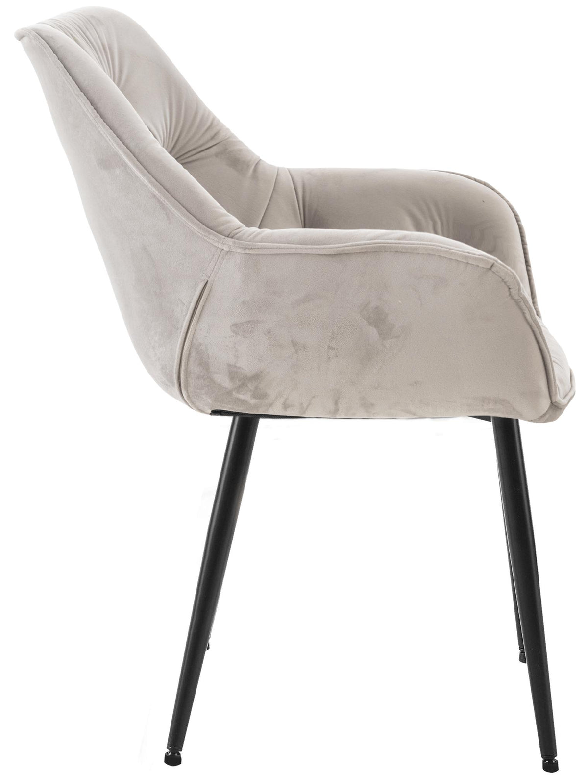 Set van 2 eetkamerstoelen Tanna fluweel grijs grau