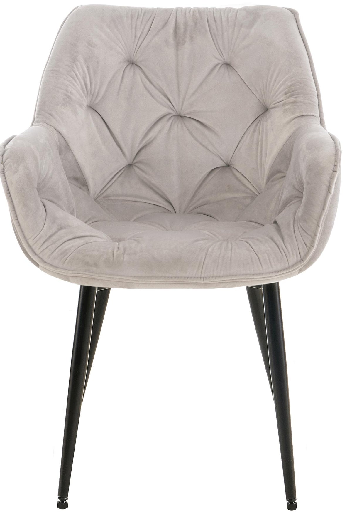 Set van 2 eetkamerstoelen Tanna fluweel grijs grau