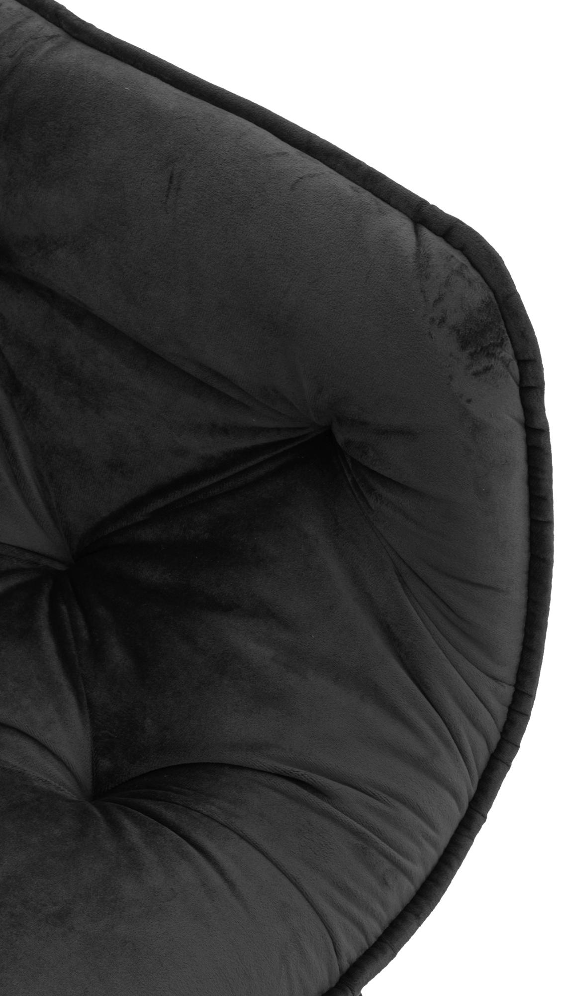 Set van 2 eetkamerstoelen Tanna fluweel zwart schwarz