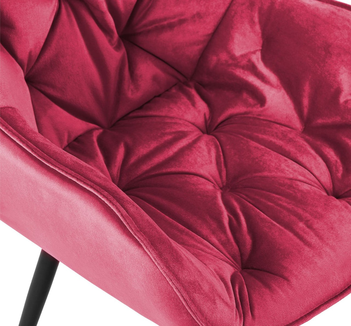 Set van 2 eetkamerstoelen Tanna fluweel rood rot
