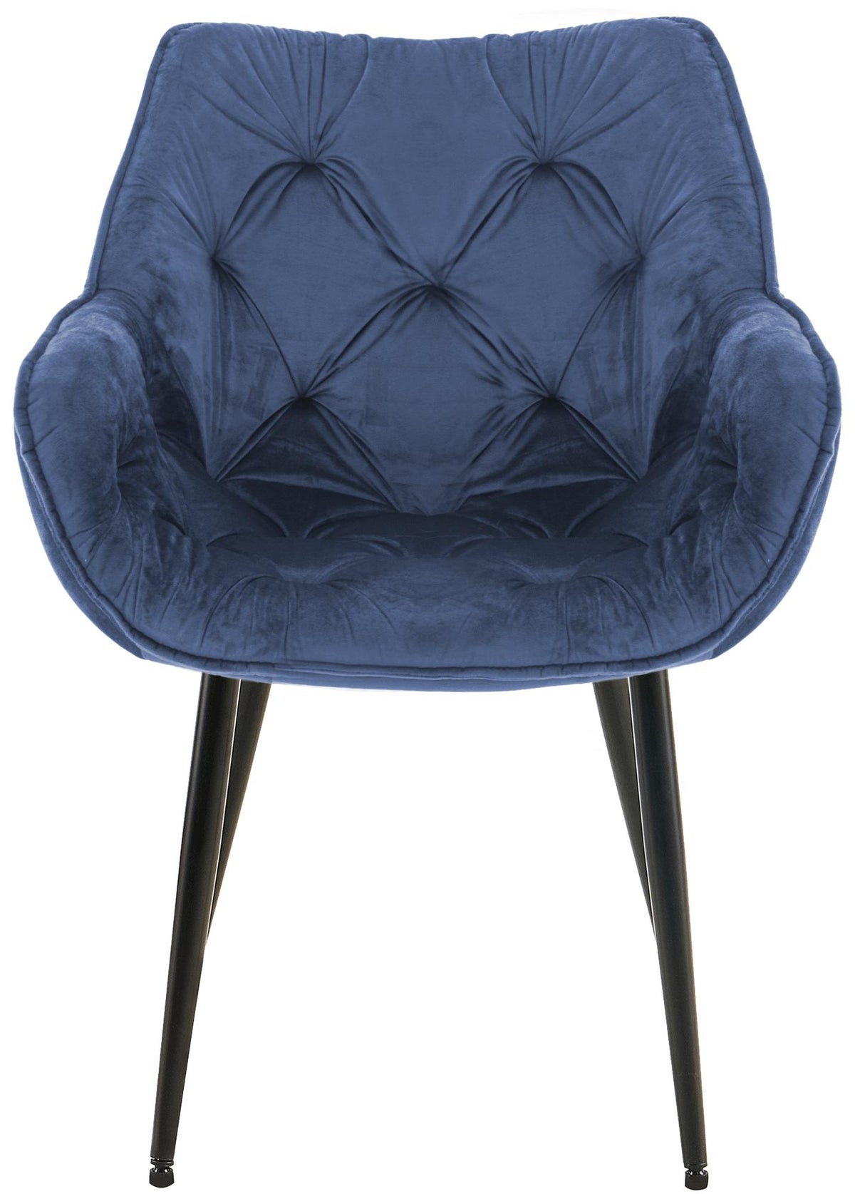 Set van 2 eetkamerstoelen Tanna fluweel blauw blau