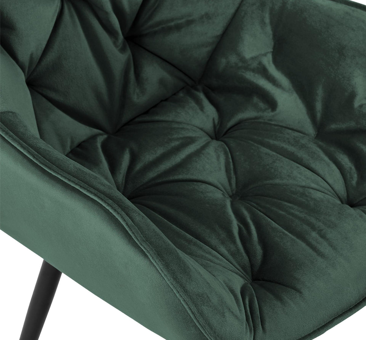 Set van 2 eetkamerstoelen Tanna fluweel groen grün