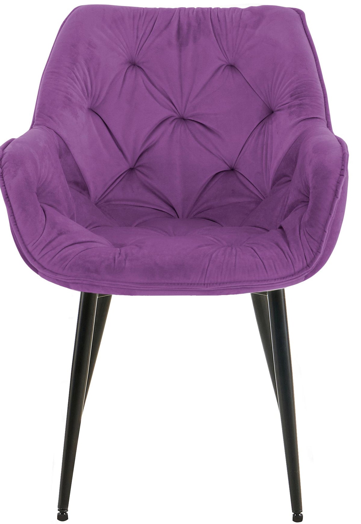 Set van 2 eetkamerstoelen Tanna fluweel purper lila