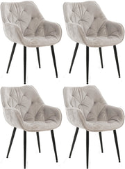 Set van 4 eetkamerstoelen Tanna grijs grau