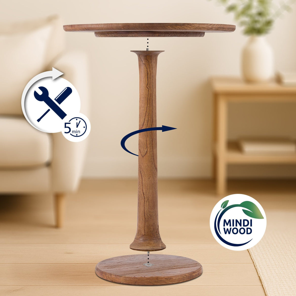 Bijzettafel Farragut bruin braun