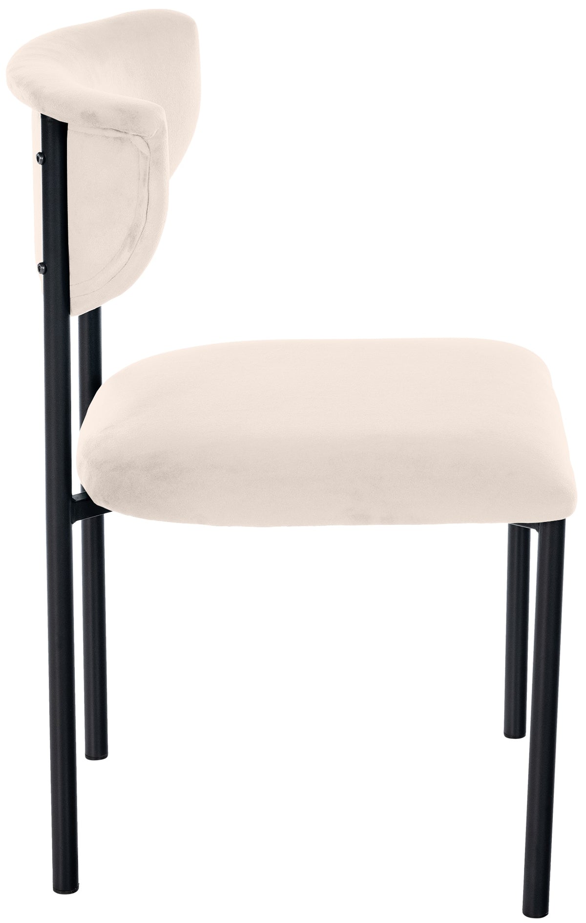 2er Set Besucherstuhl Gambell Samt creme