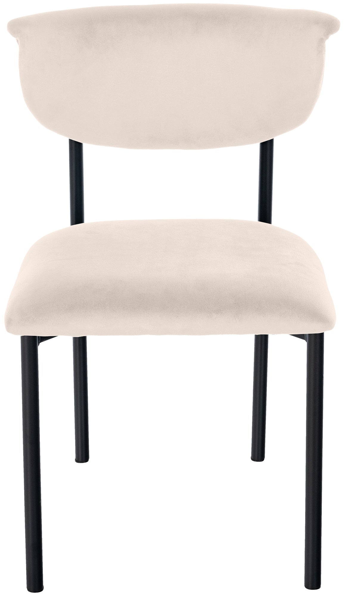 2er Set Besucherstuhl Gambell Samt creme