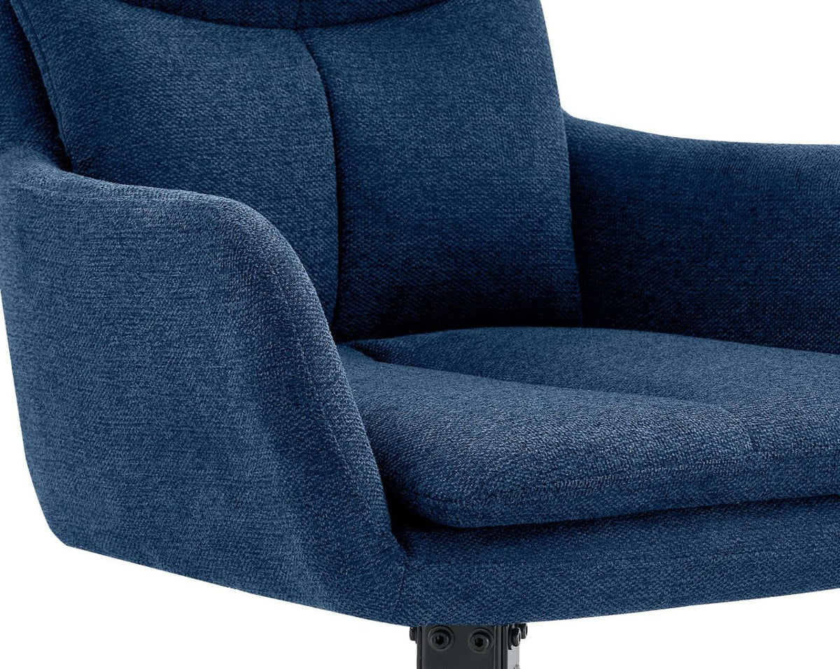 Eetkamerstoel Somers stof blauw blau